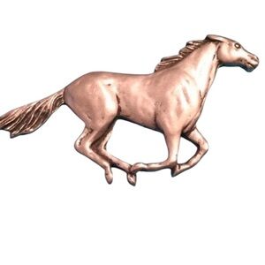 Pewter Canada Horse Pin Brooch